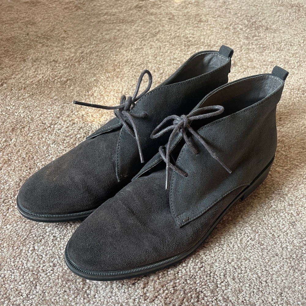 Regarde Le Ciel Women’s Black Leather Suede Ankle Boots